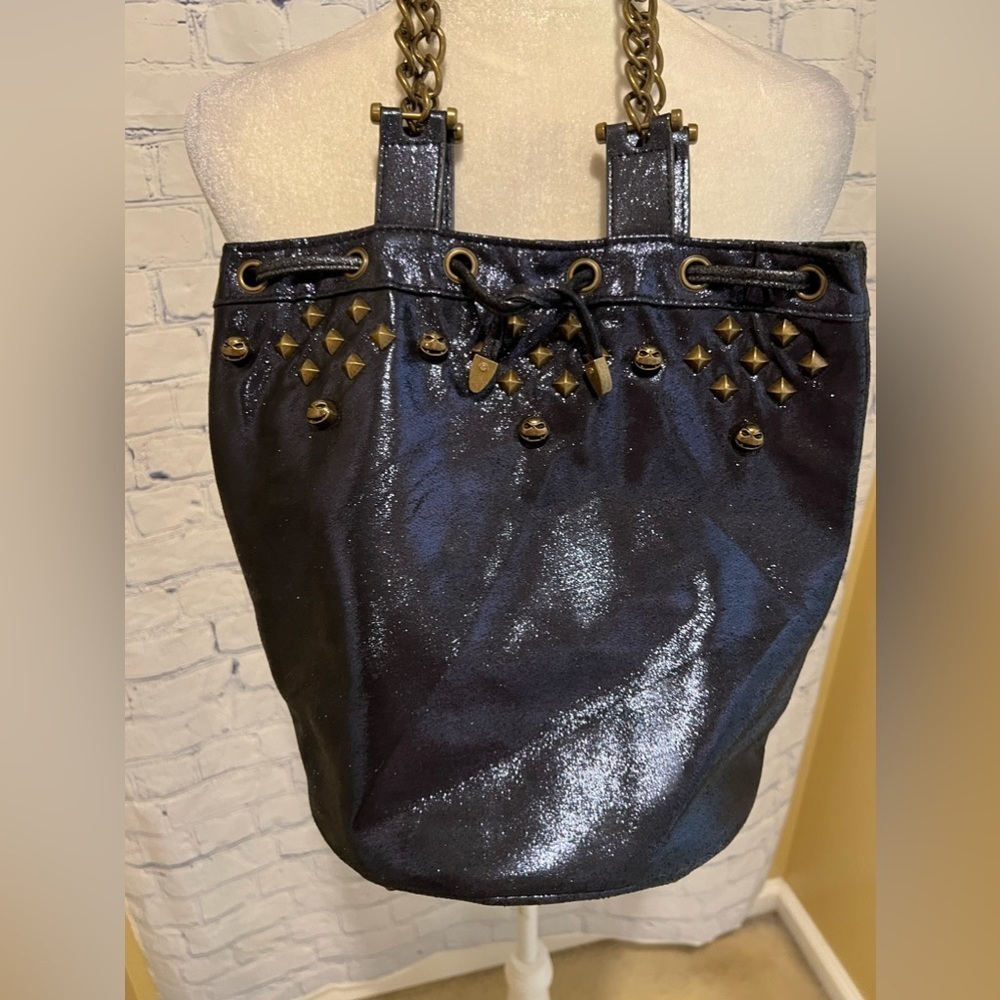 The Nightmare Before Christmas Womens Bucket Bag Glitter Indigo